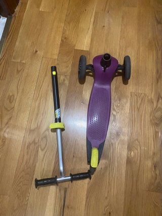 Patinete 3 ruedas morado desmontable
