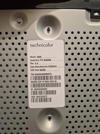 Decodificador de TV por cable Technicolor Modelo