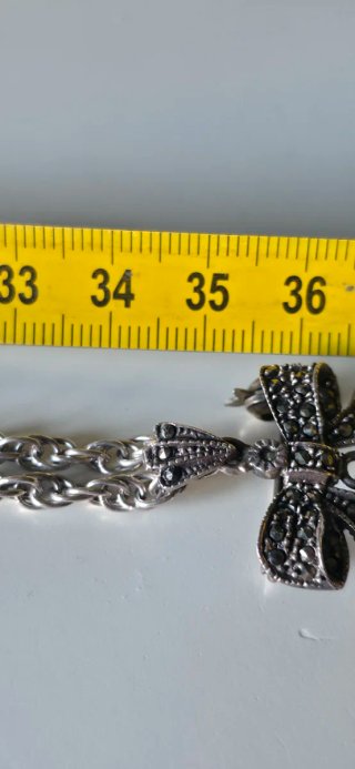 Collar con reloj de plata japon