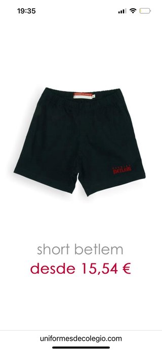 Pantalón corto Escoles Betlem