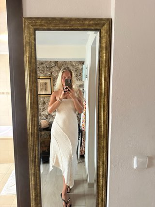 Vestido blanco strapless