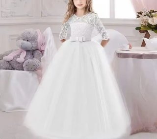Vestido de fiesta niña blanco