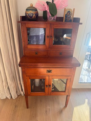 Mueble Bar Madera y Cristal