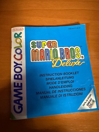 Super Mario Bros. Deluxe Game Boy Color mas manual