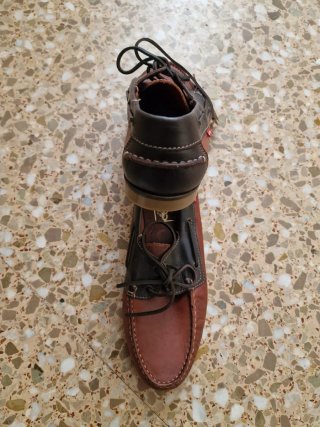 Zapatos náuticos Wrangler piel marrón y negro