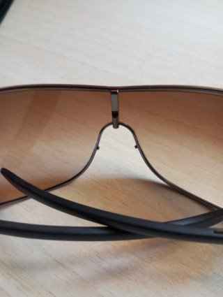 Gafas Ray Ban Wraparound Marrones y Plateadas