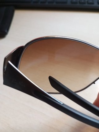 Gafas Ray Ban Wraparound Marrones y Plateadas