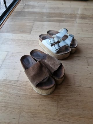 2 Pares Sandalias Plataforma