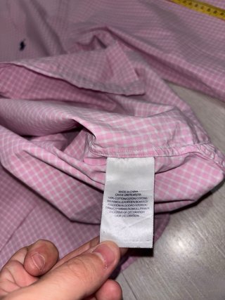 Polo Ralph Lauren Camisa Rosa y blanca Cuadros
