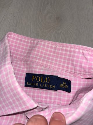 Polo Ralph Lauren Camisa Rosa y blanca Cuadros
