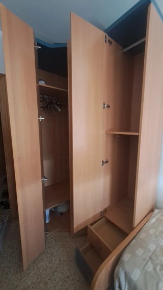 Armario, cama nido 6 cajones, y estantería