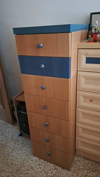 Armario, cama nido 6 cajones, y estantería