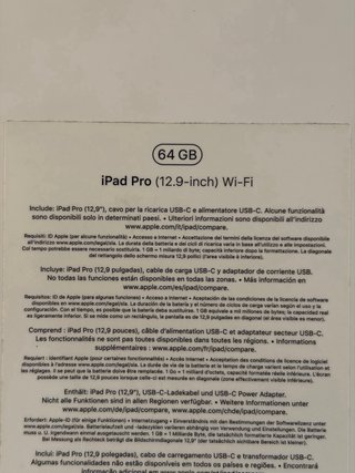 iPad Pro 12.9 3ª Gen 64GB Argento A1876 + Tastiera