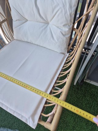 Silla de jardín ratán y metal