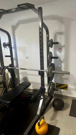 Gimnasio Completo: Rack, Barra, Discos y Más