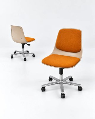Silla ruedas fibra - G. Leowald para Wilkhahn, 70s