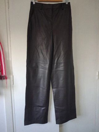 Pantalón polipiel mujer negro
