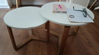 Set di 2 tavolini rotondi