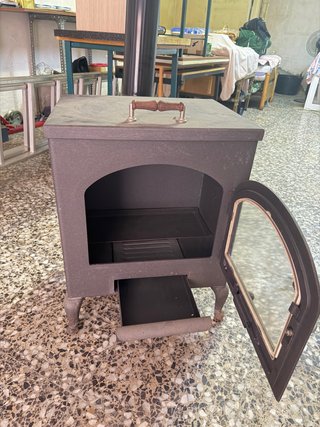 Estufa/Chimenea Portátil Negra