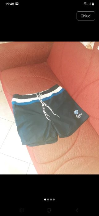 Costume da bagno Frutta uomo nero e blu