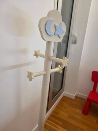 Perchero infantil nube y estrellas