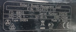 Despiece Plancha Bosch Sensix Confort TDA8375/02