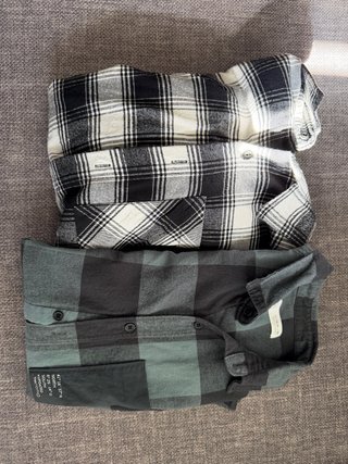 2 Camisas de cuadros de 12 años,