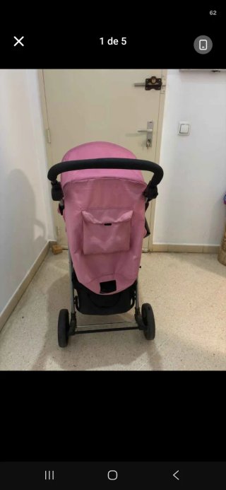 Cochecito bebé Asalvo rosa