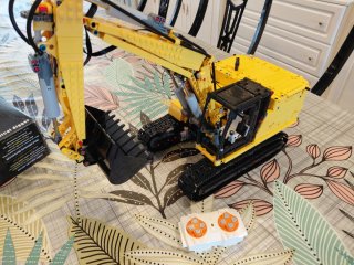 Excavadora oruga lego compatible con 6 motores