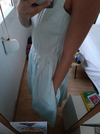 Vestido azul cielo para celebraciones