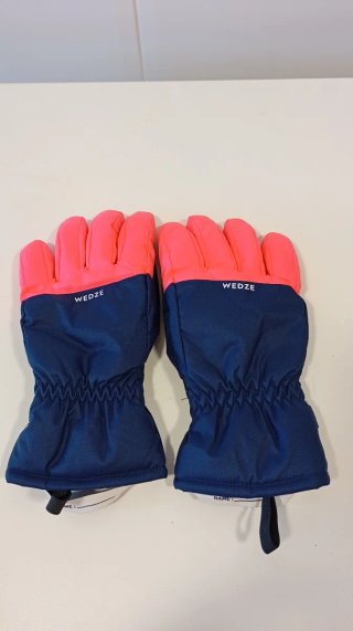 Guantes de esquí Wedze azul y rosa