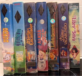 7 VHS Disney Clásicos (Español)