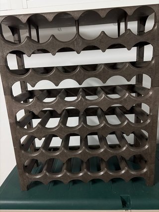 Botellero modular marrón