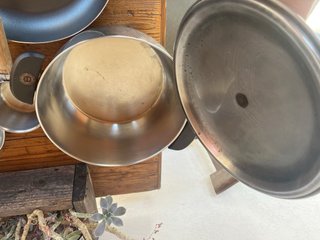 Set Pentole Padella Coperchi griglia, nove pezzi