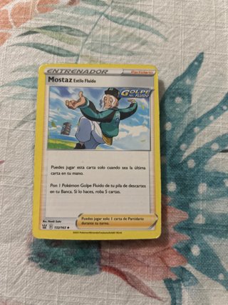Carta Pokémon Entrenador Mostaz Estilo Fluido