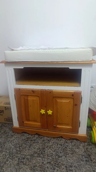 Mueble cambiador multifuncional madera
