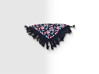 Manton bordado floral con flecos