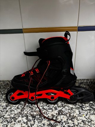 Patines en línea Oxelo negros y naranjas Talla 41