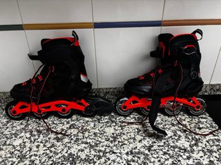 Patines en línea Oxelo negros y naranjas Talla 41