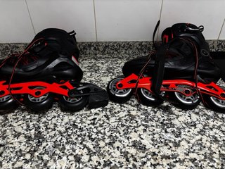 Patines en línea Oxelo negros y naranjas Talla 41