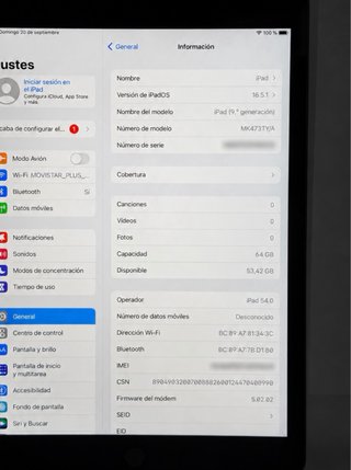 iPad 9ª Gen 64GB Wi-Fi + Cellular Gris