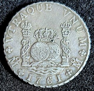 8 Reales Carlos III 1761 Plata
