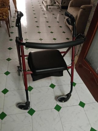 Andador con asiento y ruedas
