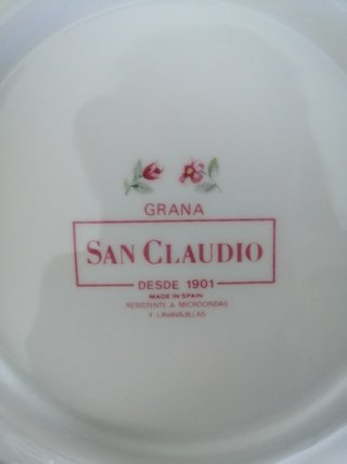 Lote 6 Platos Llanos San Claudio Modelo Grana