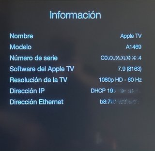Apple TV 3.a generación, mod. A1469, buen estado