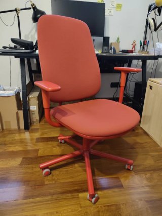 Silla Smörkull IKEA roja