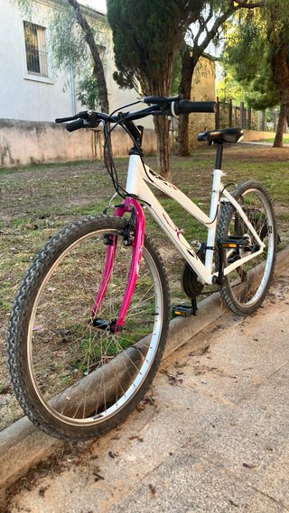 Bicicleta Montaña Mujer 26 Blanca/Rosa