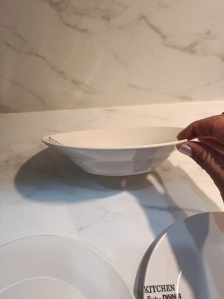 Vajilla de porcelana blanca