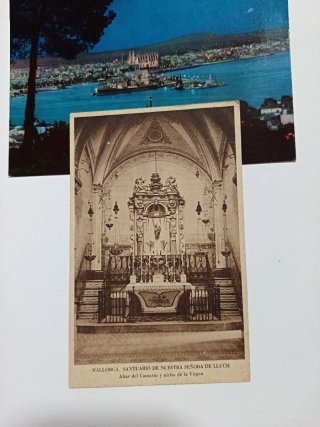2 Postales Antiguas Mallorca Lluc y Palma 1962