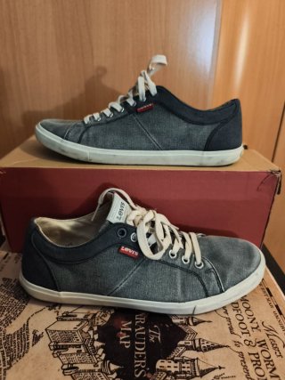 Zapatillas tela Levis grises
